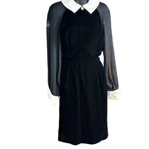Nipon Boutique Vintage  1960’s Black Velvet Dress size 10